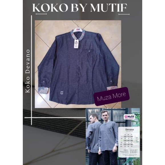 KOKO MUTIF DEVANO DENIM LENGAN PANJANG