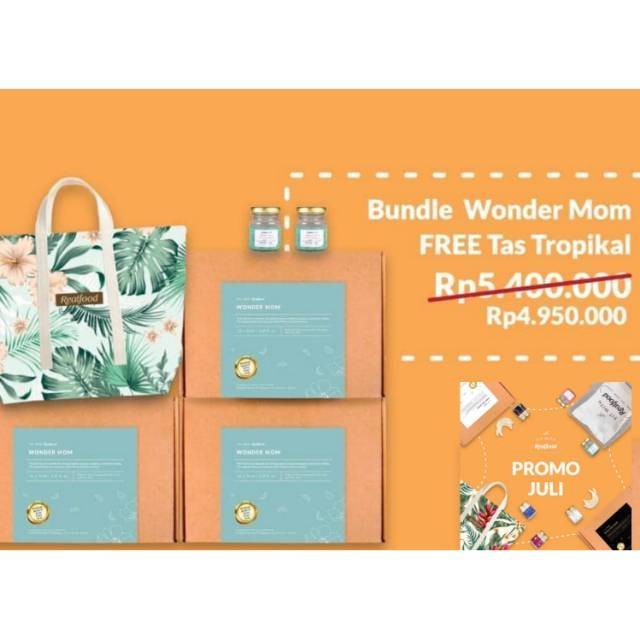 

RealFood Wonder Mom (3 Box = 36 Jar) + Lunch Bag