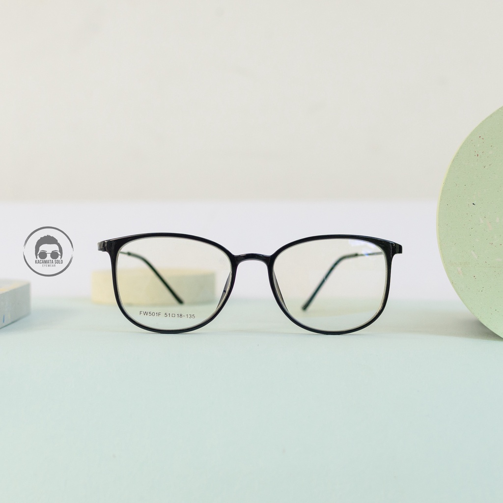 FRAME KACAMATA PLASTIK BESI RINGAN - KAMAL 02