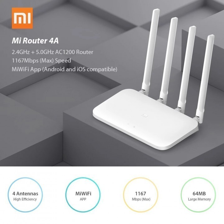 Mi Wifi Router 4A Gigabit Version Dual Core AC1200