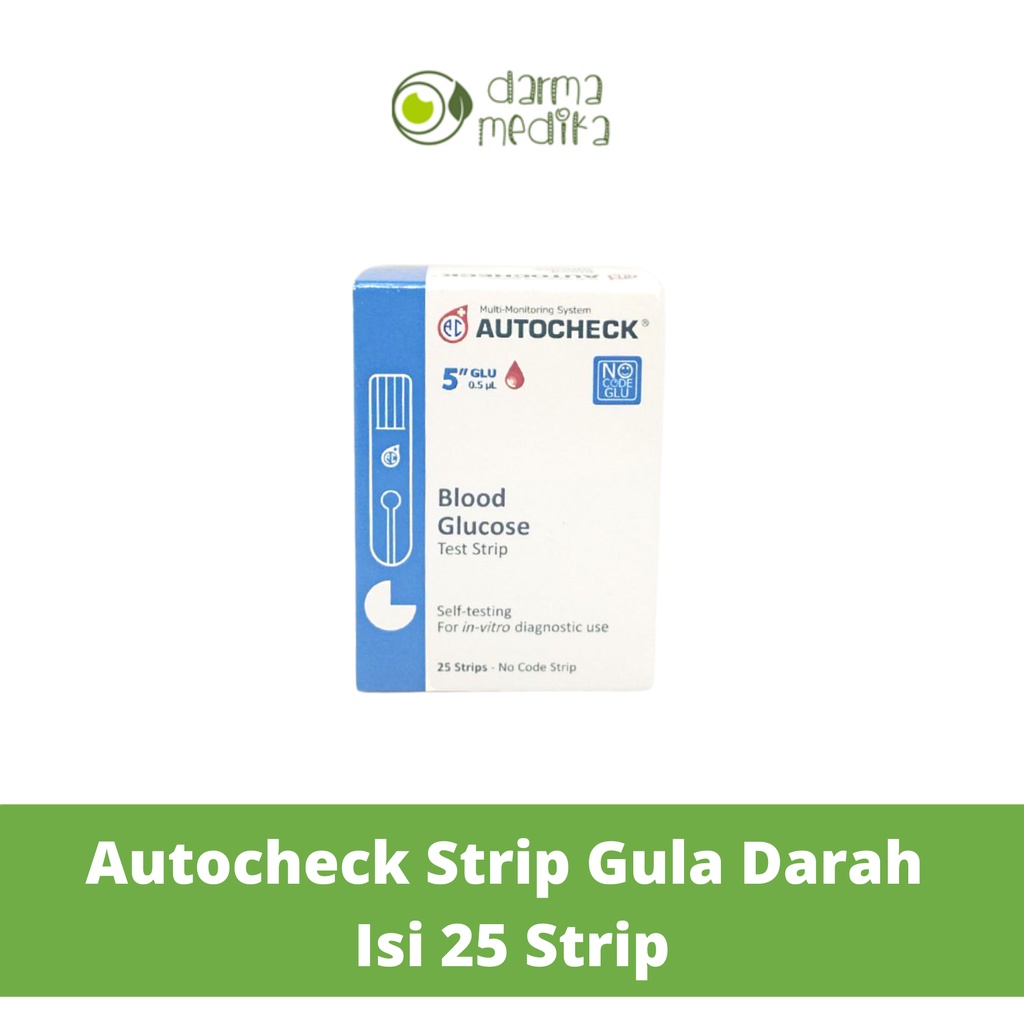 Autocheck Strip Gula Darah Auto Check Glucose isi 25 strip