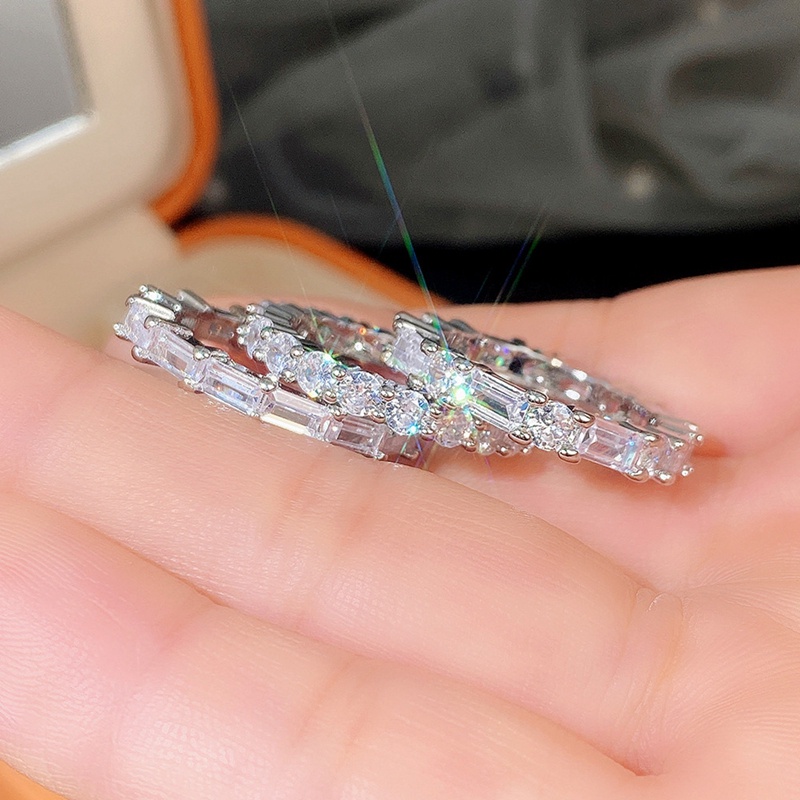 Cincin Kristal Cubic Zirconia Serbaguna Untuk Aksesoris Pengantin Wanita