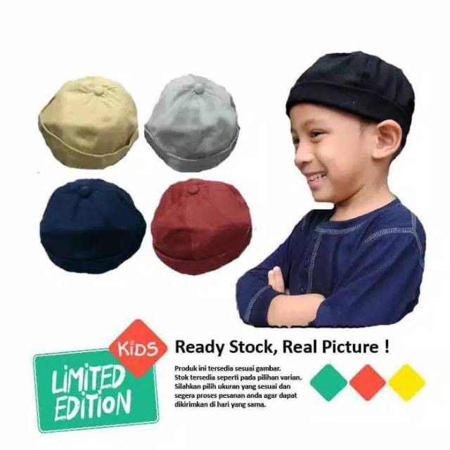Topi Peci Miki Hat Anak Premium POLOS Peci Bayi Laki-laki 1Tahun Distro Kopiah Anak NU Haji Malaysia