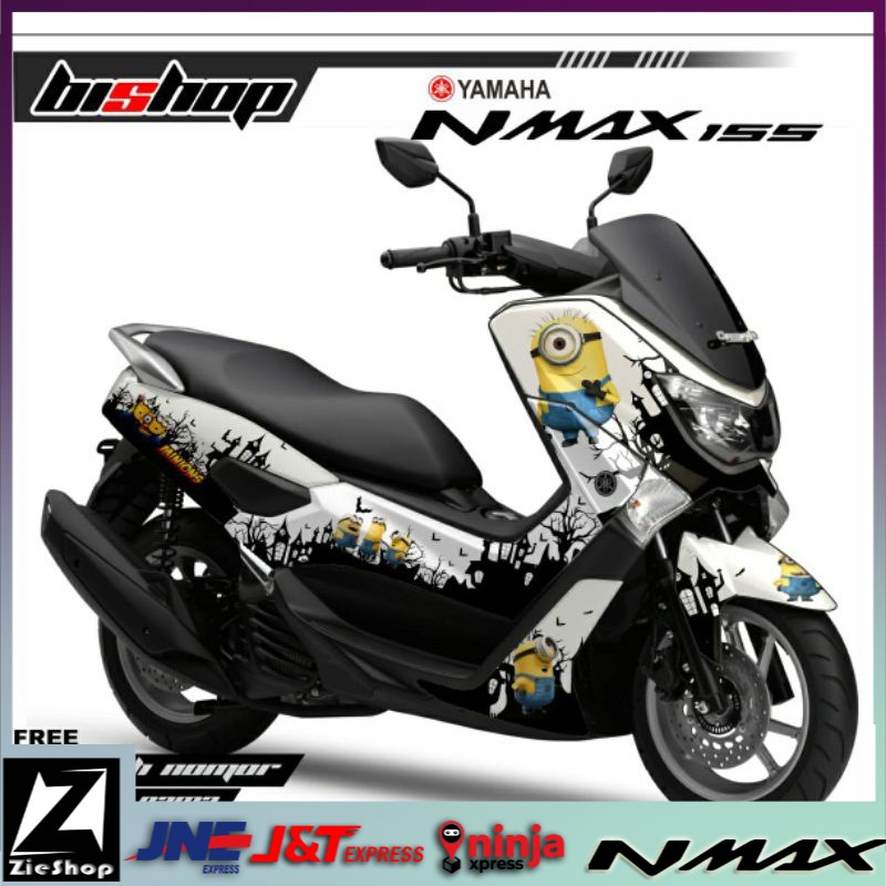 Decal nmax full body Striping motor nmax 2019 variasi Stiker motor nmax putih