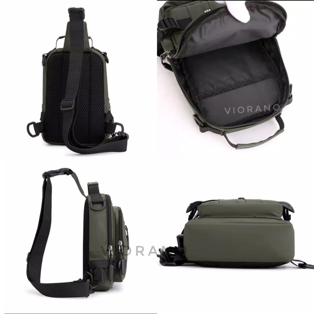 Tas Selempang Waterproof Haoshuai Pria Wanita Anti Air Sling Bag Waistbag Cowok Trendy Multifungsi