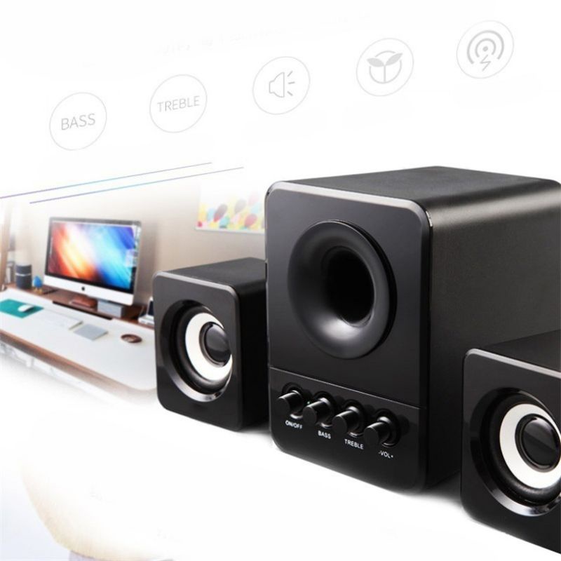 Speaker stereo 2.1 with subwoofer &amp; usb  power D-203