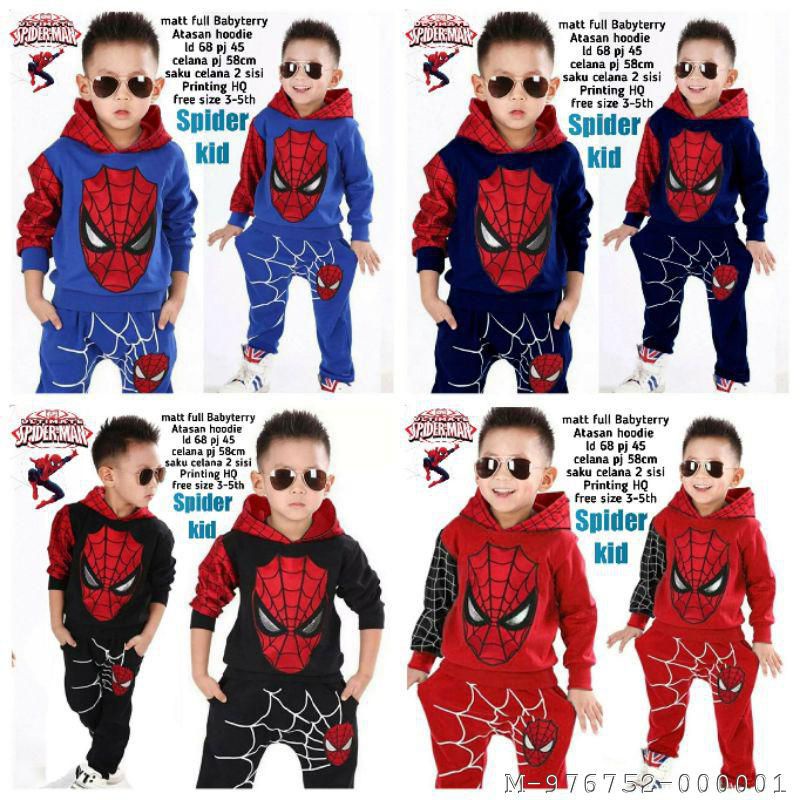 SETELAN ANAK LAKI-LAKI SPIDER BABYTERRY VLFO-801