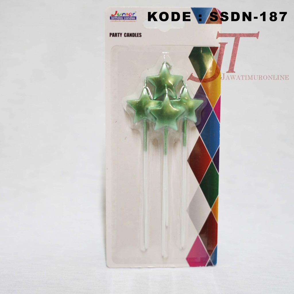 Lilin Ulang Tahun Panjang Motif Bintang SSDN 187