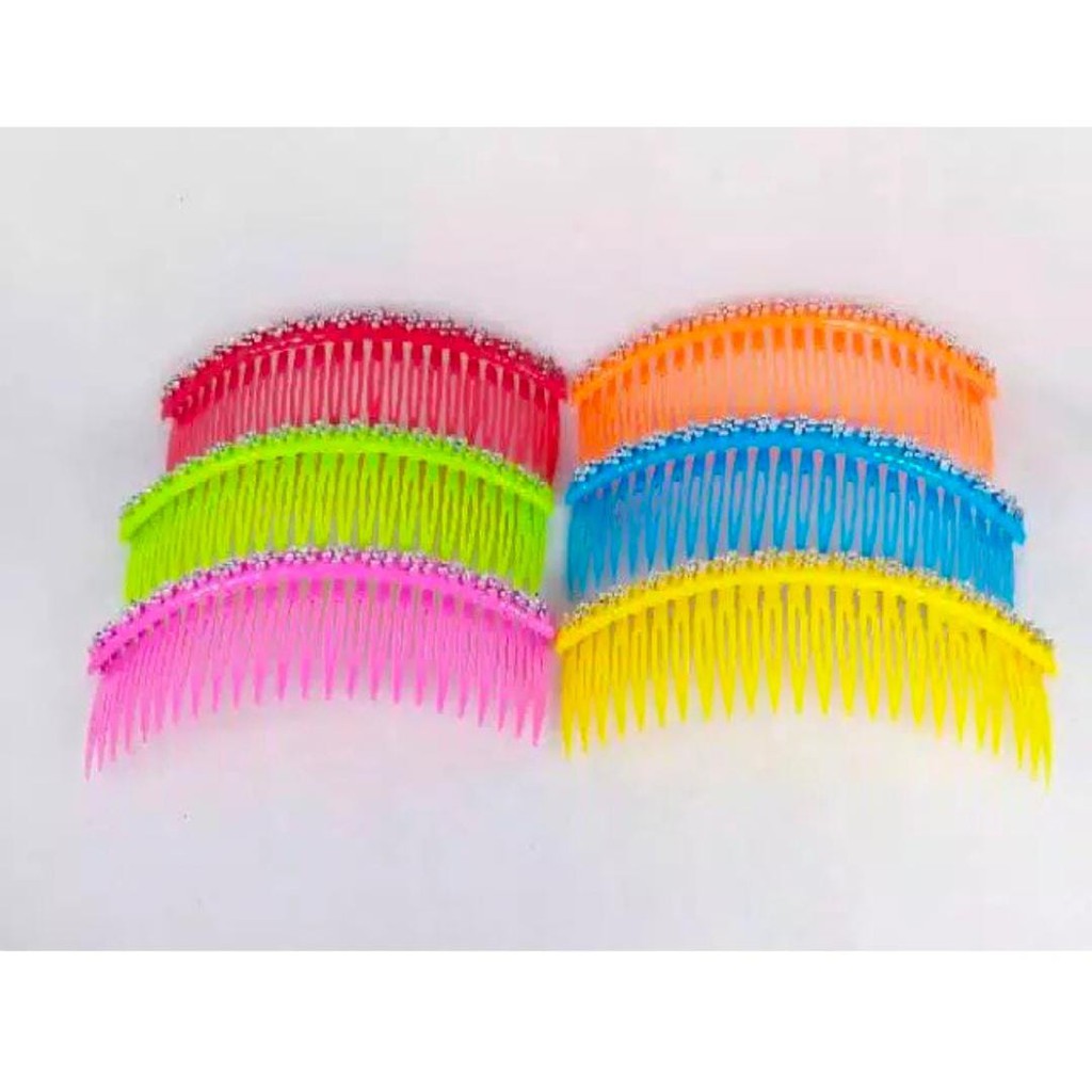 Vinztstore - Sirkam Plastik Berwarna Sisir Hair Comb Sirkam Rambut Mata Sisir Sunggar Mutiara