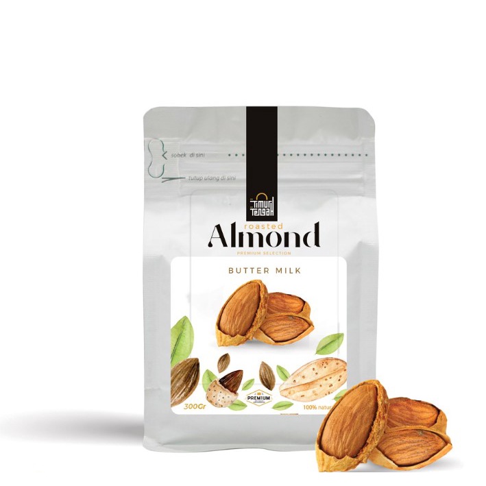 Kacang Almond Buttermilk 300 gr Premium Quality | TIMUR TENGAH