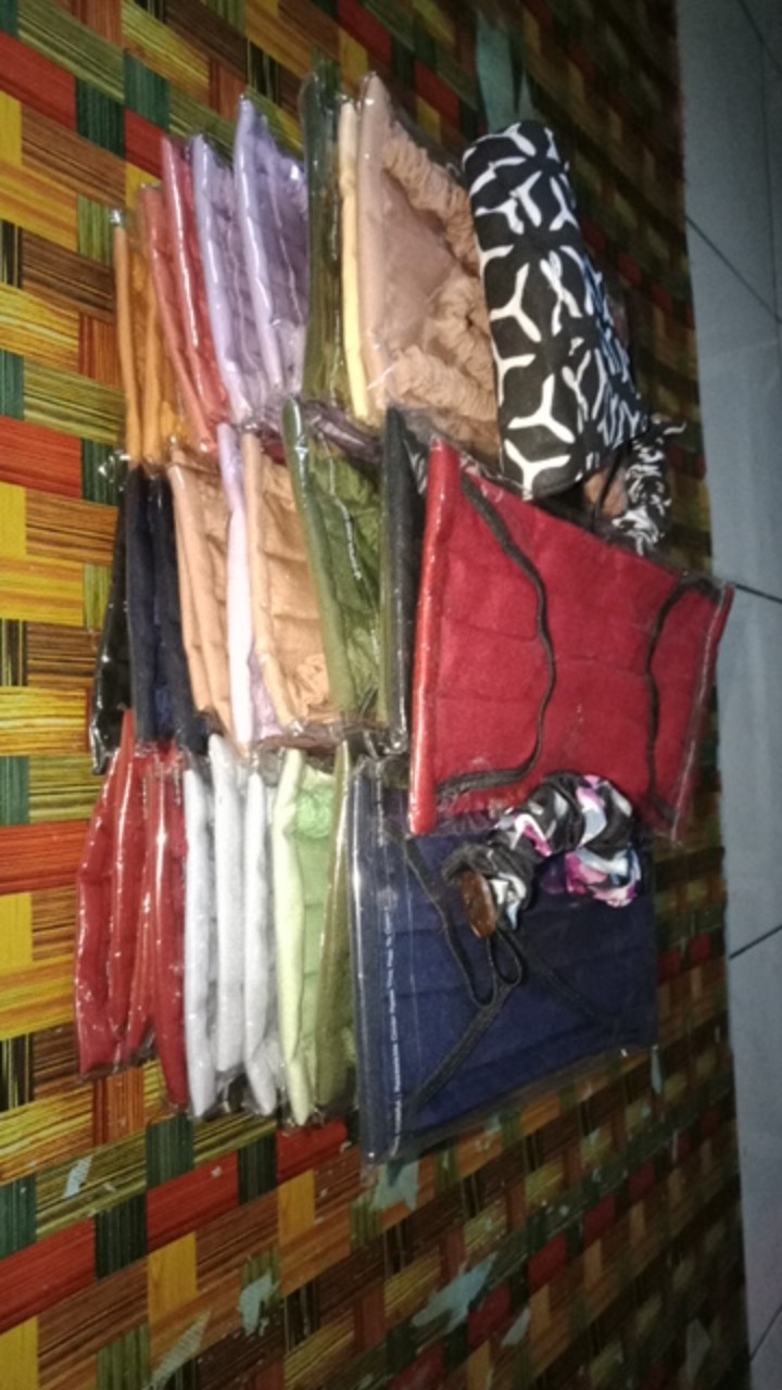 Masker Kain 2ply Bisa Isi Tisu Karet Hijabloop