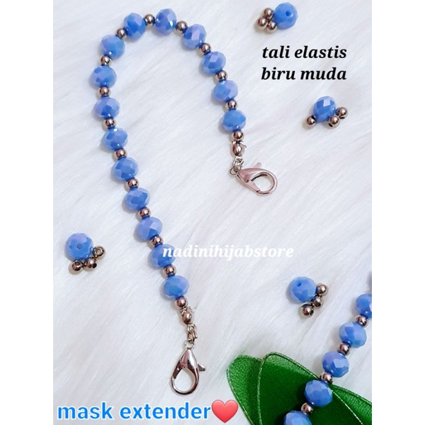 KONEKTOR MASKER - KONEKTOR MASKER HIJAB - Konektor Hijab Tali Masker Pengait Masker Mask Extender Ceko Biru 048