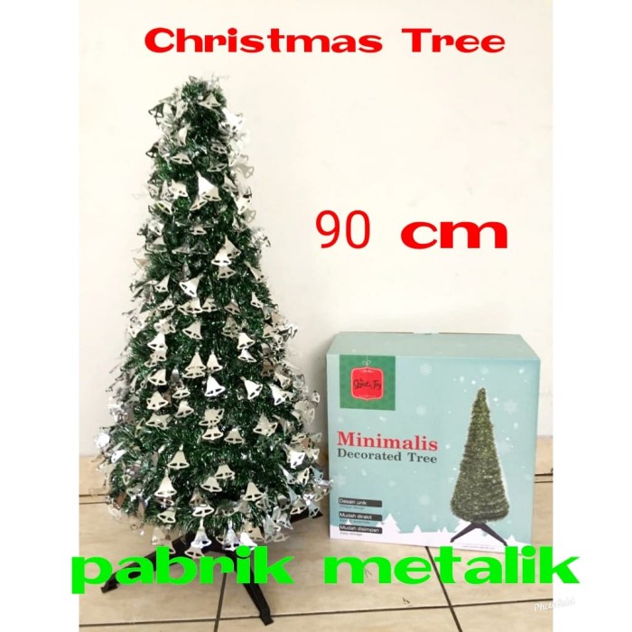

Pohon Natal Simple Bintang Silver Ukuran 90 cm / Pohon Natal Murah