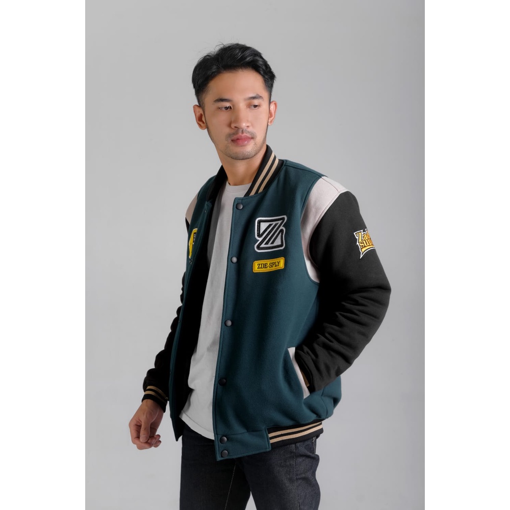 Jaket Pria Varsity Full Bordir Original Salvio Hexia