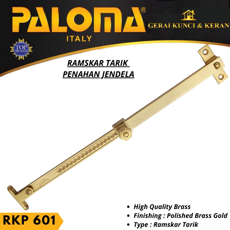 RAMKSAR PALOMA RKP  601  LAMSKAR TARIK PENAHAN BUKAAN JENDELA BRASS GOLD