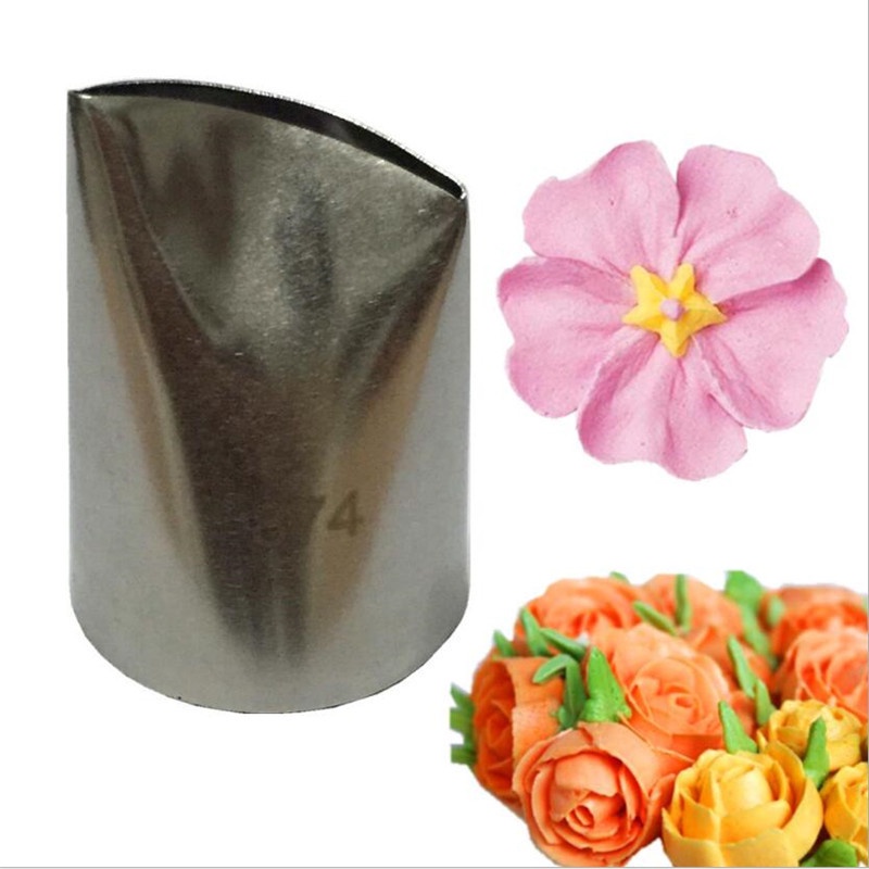 [5 Pcs Rose Petal Tip Decoration Nozzle] [Frosting Nozzle] [304 Stainless Steel Cake Baking Tools] [Egg Cupcake Pastry Making Accessories]