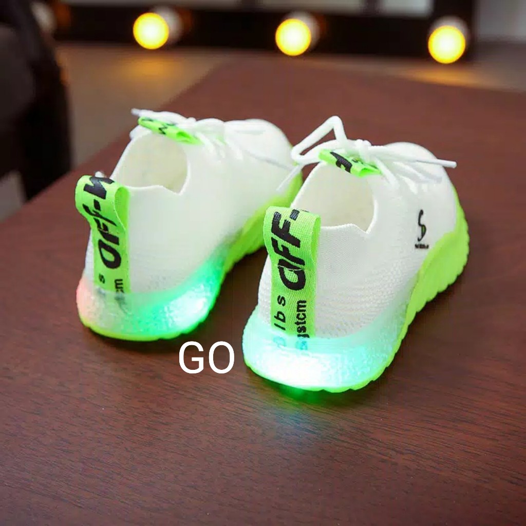 gos SK OBB Sepatu Sneakers Anak Laki-Laki / Perempuan Casual Bayi Import LED