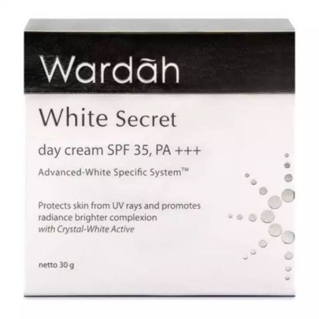 Wardah white secret day cream pot