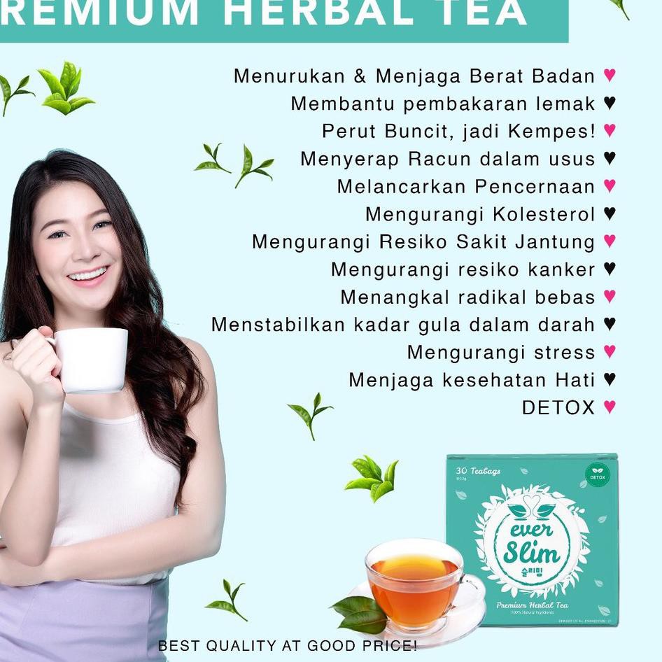 

Laris PT8QB EVERWHITE Everslim Tea Premium Herbal Tea 30 Teabags Z42 Terbatas