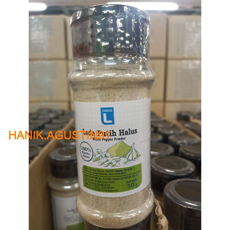 

CHOICE L LADA PUTIH BUBUK HALUS BUMBU DAPUR 50GR