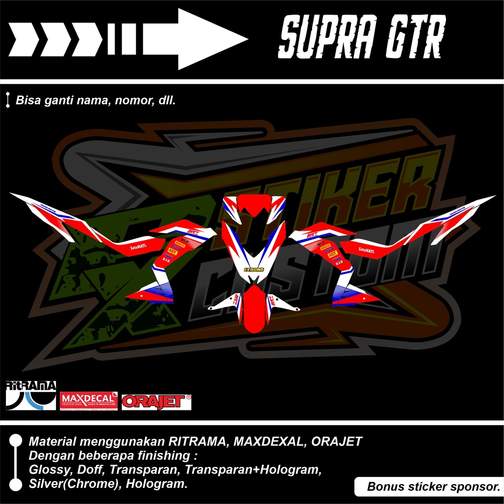 DECAL CUSTOM FULL BODY SUPRA GTR