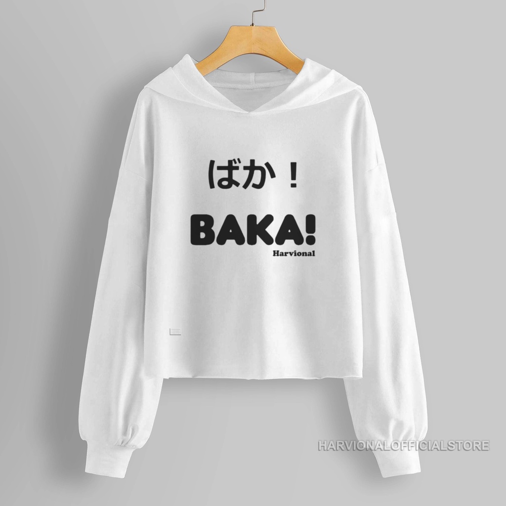 SWEATER CROP HOODIE BAKA BAHAN FRENCHTERRY TERLARIS