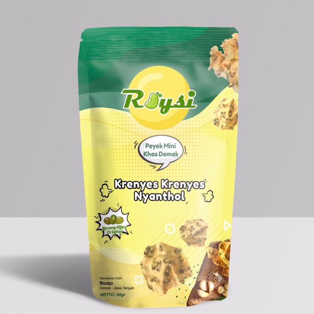 

Peyek Roysi Kacang Hijau Original 60 gram