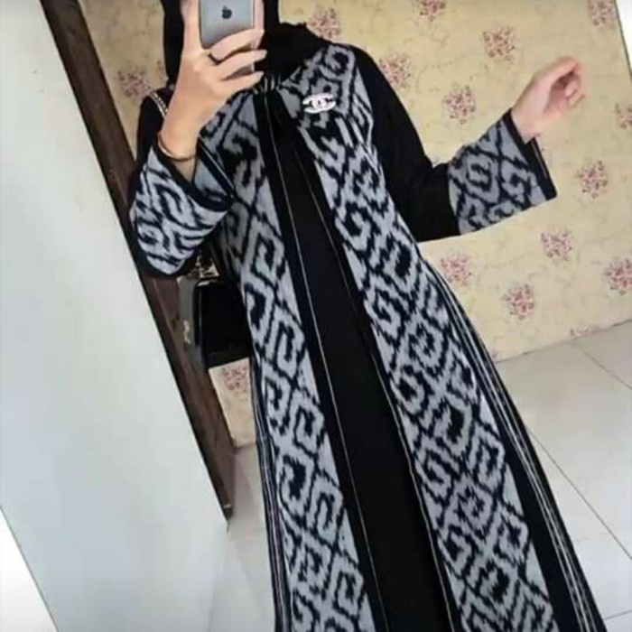 TERBARU      gamis tenun etnik jepara mix toyobo GTB71