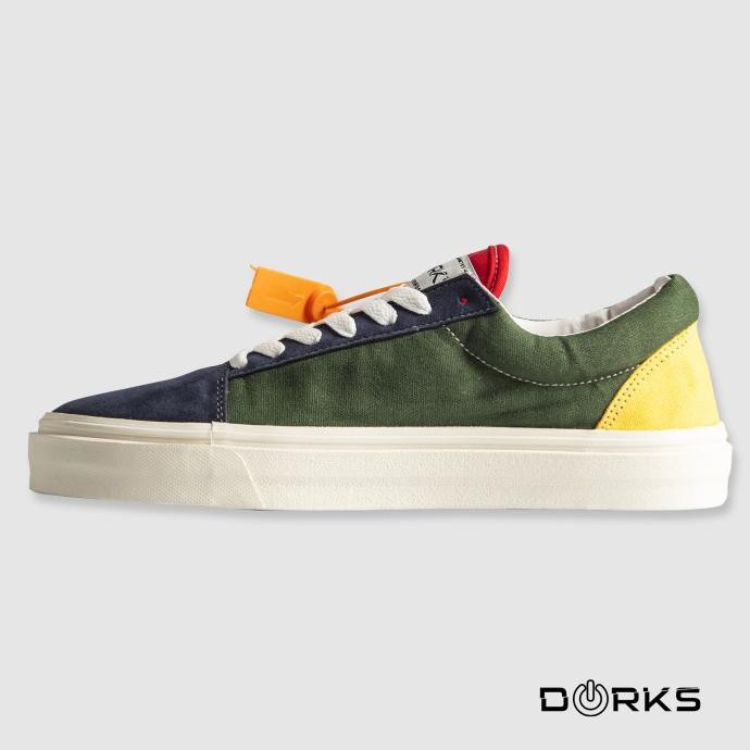 dorks - sepatu - skate green mix