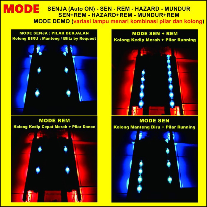 Modul led tiang pilar bak dan kolong truk