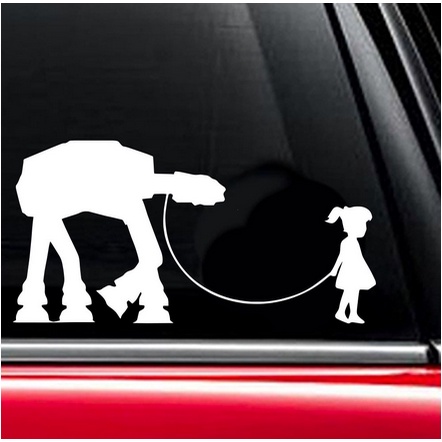 Stiker Mobil Anak & pet Robot AT-AT Star Wars Sticker Car Decal Girl