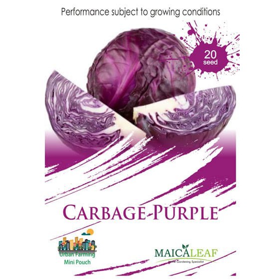 Benih Kol Ungu/Bibit Sayur Kol Ungu isi 20 Benih