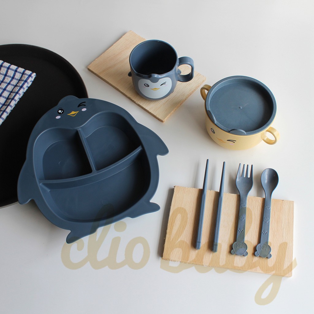 SET Perlengkapan makan anak SET tempat makan anak lucu Set piring anak sekat murah Tableware Anak