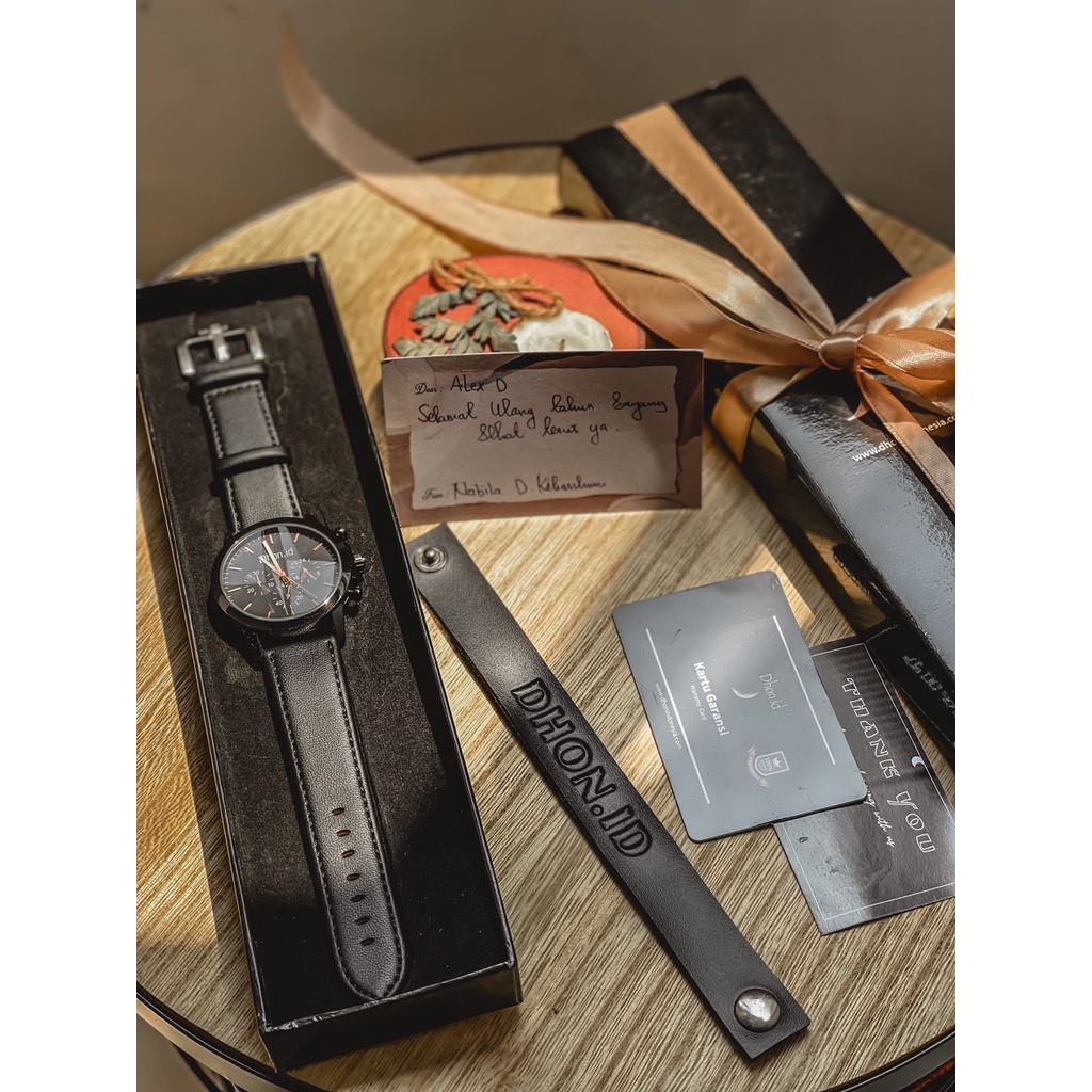 Jam tangan pria DHON.ID original gratis gelang dan kalung (PAKET KADO)