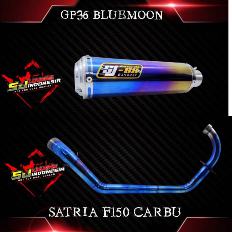 knalpot satria fu carbu sj88 type gp36 full bluemond