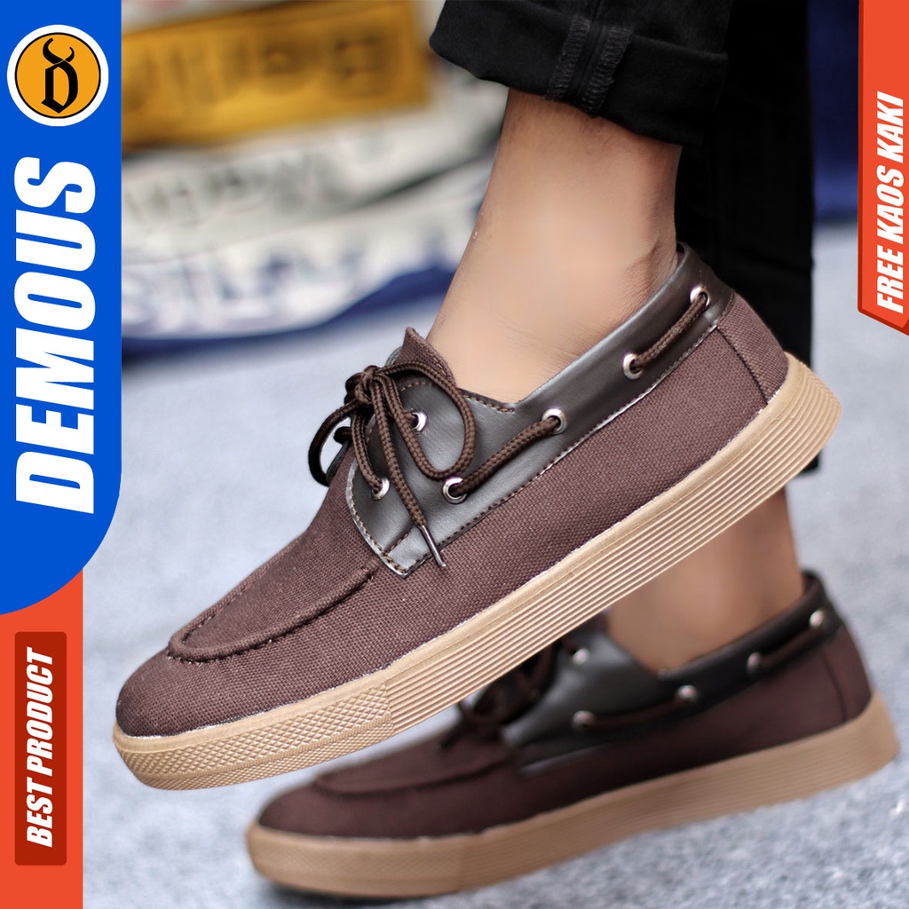 Sepatu Casual Pria Loafers Sepatu Hitam Coklat DEMOUS ZAPATO