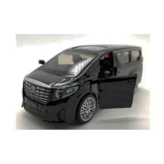 Diecast Mobil Toyota Alphard Hitam Merk Apolo