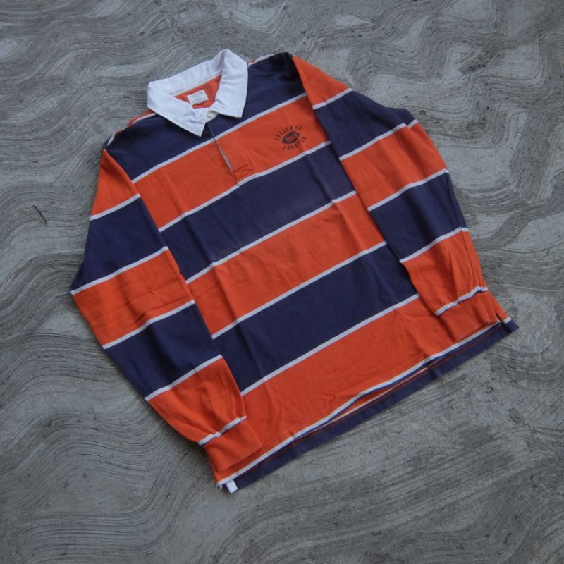 tbj jeans stripe rugby shirt