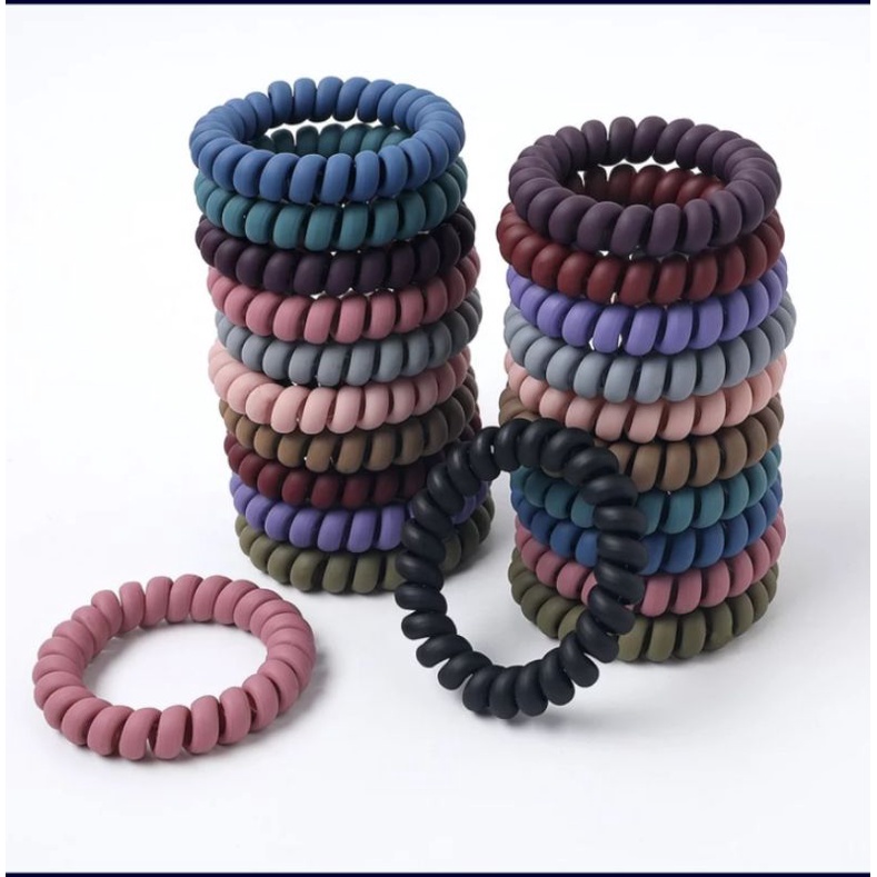 [ COD ] Ikat Rambut Spiral Fashion Korea / Kunciran Rambut Kabel / Tali Rambut Elastis-2