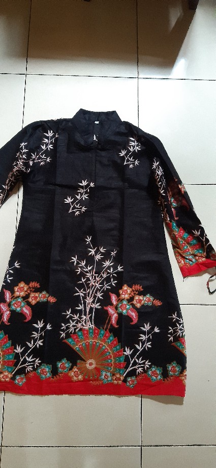 Terlaris Serut Genes Jelita Tunic Navbor Yelbor Whitbor Creambor Tunik Batik Modern Hrb030 Dolbi Dob