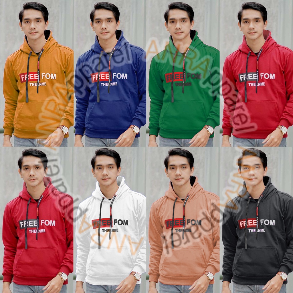 FREEFOM HOODIE PRIA - Sweater Hoodie Jumper Free FOM Cowok - Bahan Fleece