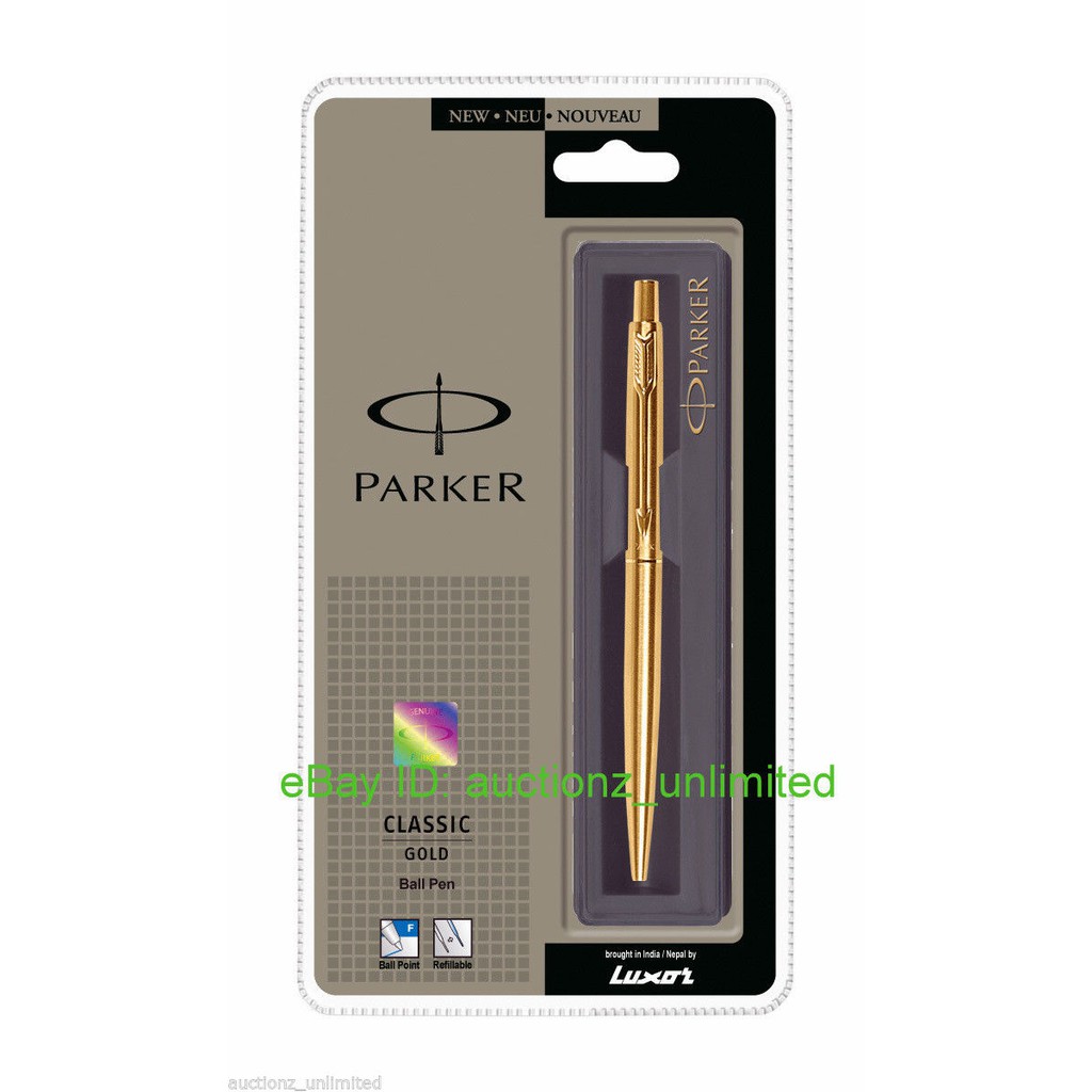 Parker Classic Gold GT Ball Pen 100% ORIGINAL Blue Ink