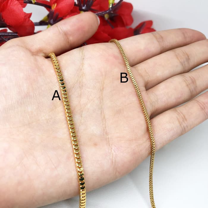 Gelang Kaki Xuping Anklet Lapis Emas Rantai Milano Tebal - AA168