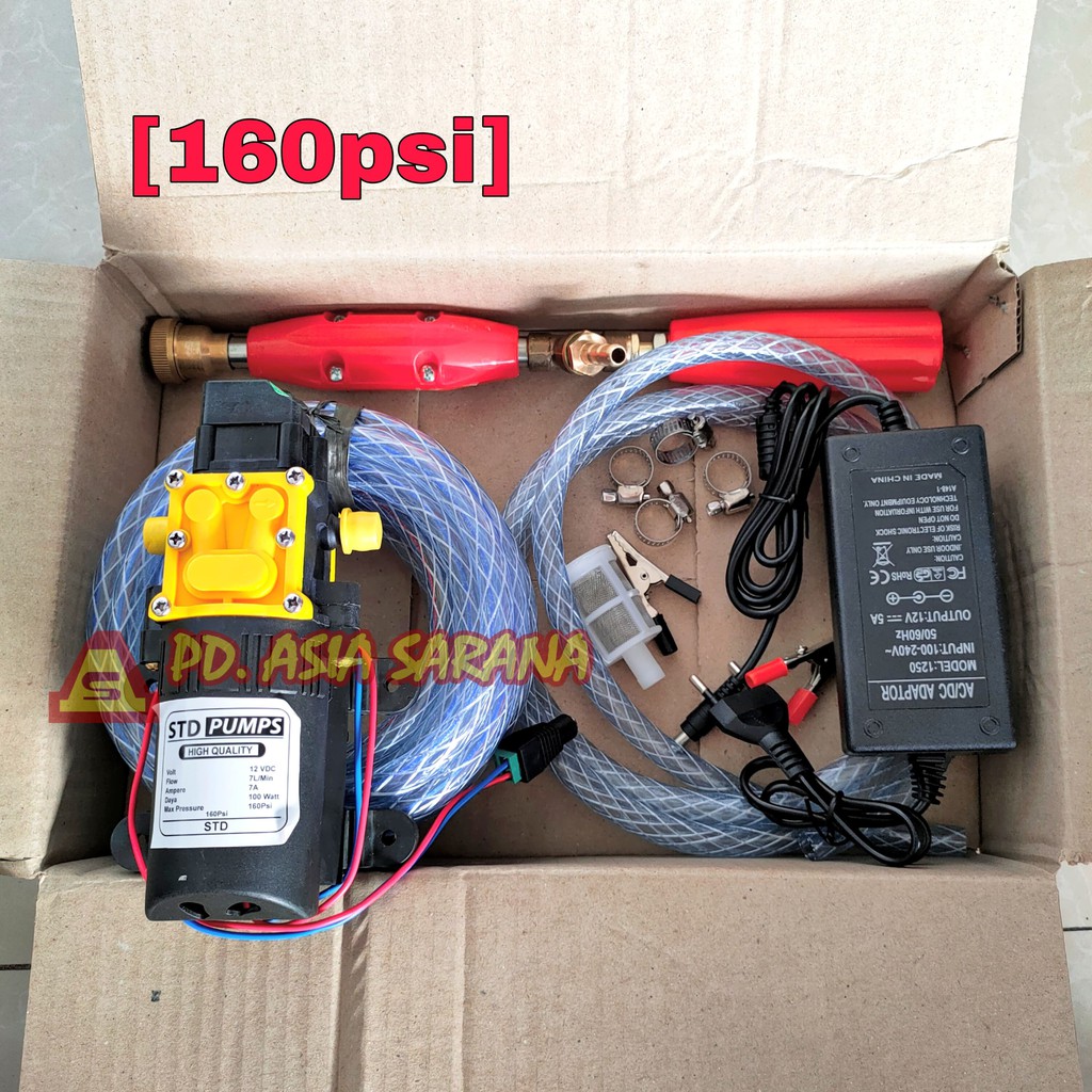 [160psi] Paket Mini Steam Cuci Motor Set / Mesin Stim Mobil Pompa