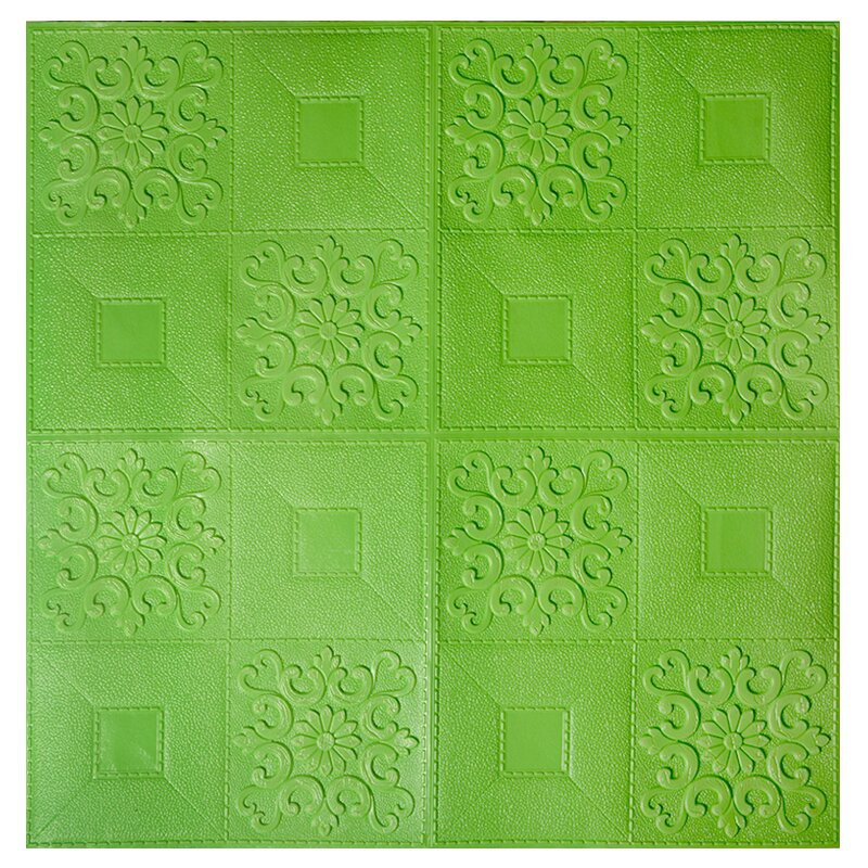 [COD] Wallpaper Dinding 3D Corak kotak-kotak 70*70cm Walpaper Stiker Dinding Dekorasi Kamar Best Seller-Hijau