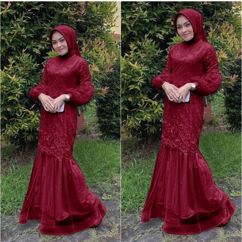 MAXI AMBER /GAMIS TILLE MUTIARA /GAMIS UNDANGAN /GAMIS KONDANGAN