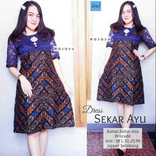 Atasan wanita Dress brokat