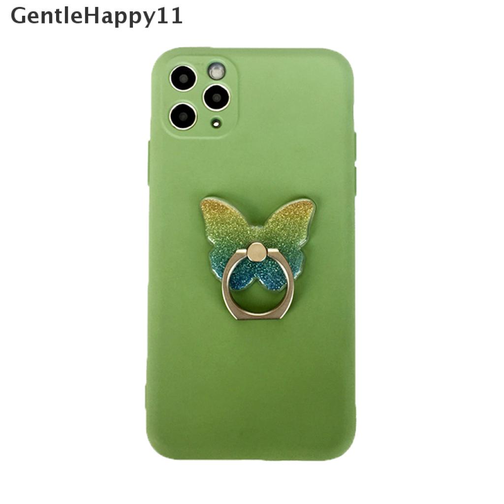 Gentlehappy Phone Ring Stand holder Butterfly Bling Glitter Universal Dudukan 360derajat
