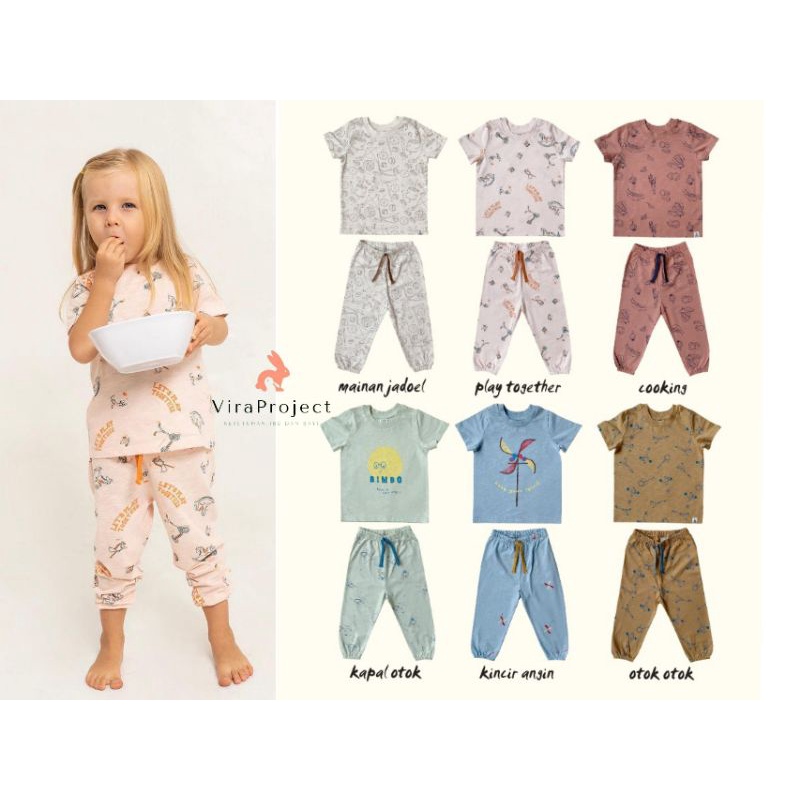 BOHOPANNA 1Y-5Y NICKO SET SETELAN PIYAMA ANAK