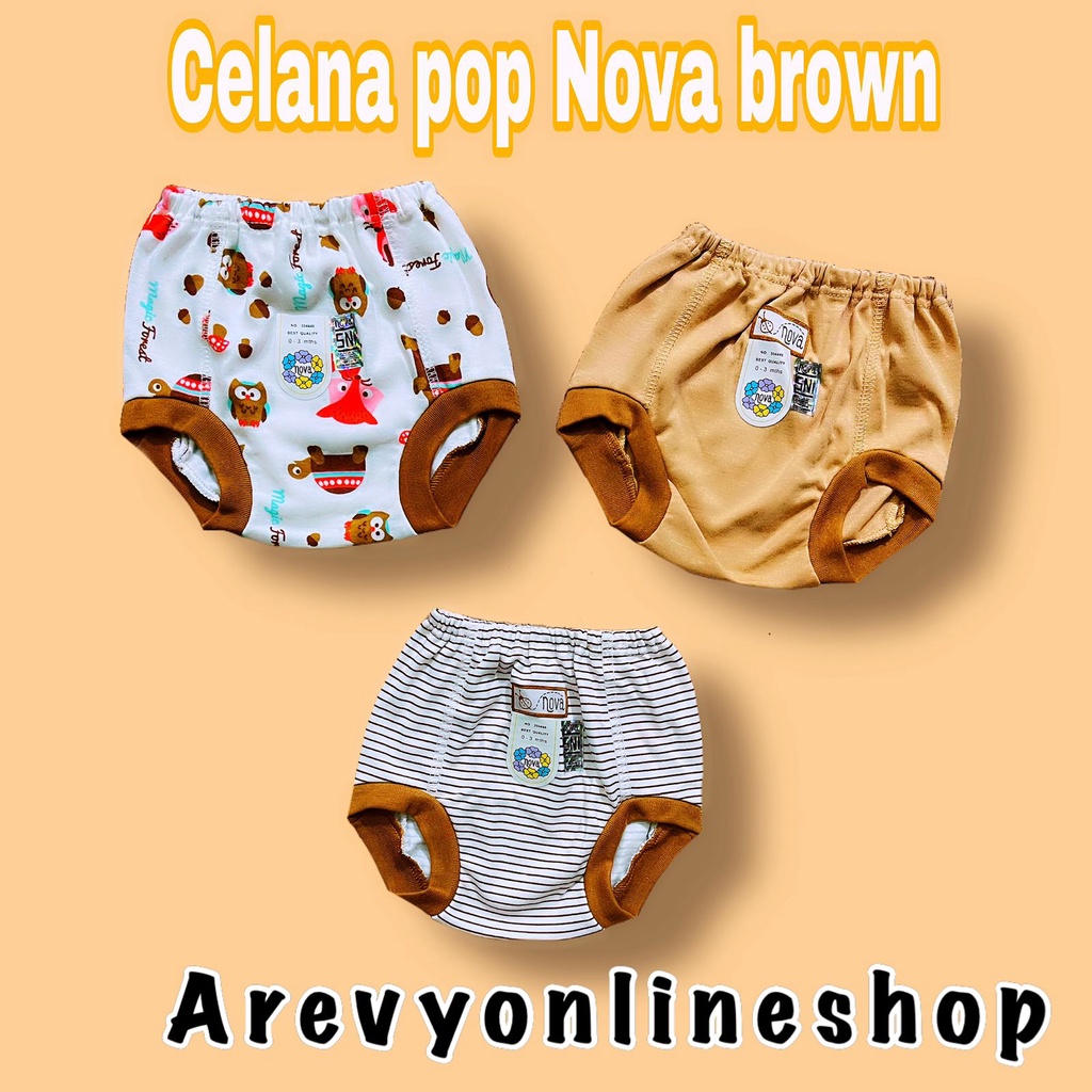 Fluffy Nova Gorillux 3 Pcs Celana Pop Bayi 0-4 Bulan Popok Baby Newborn